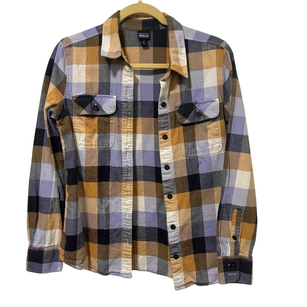 Patagonia Organic Cotton Long-Sleeved Fjord Flannel XS Dried Mango
